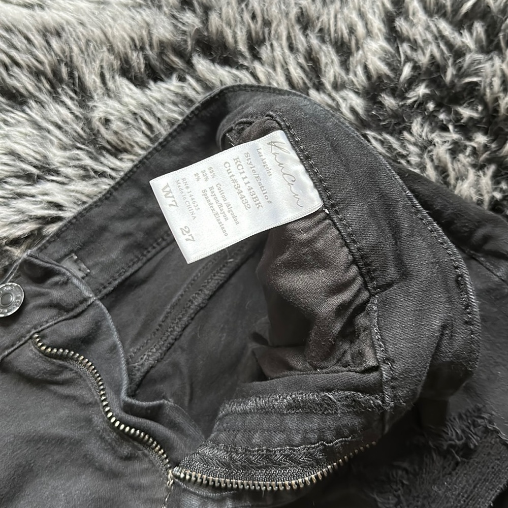 Distressed Black Jean Shorts - Picture 3 of 8